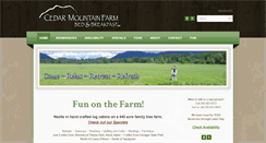 Desktop Screenshot of cedarmountainfarm.com