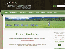 Tablet Screenshot of cedarmountainfarm.com